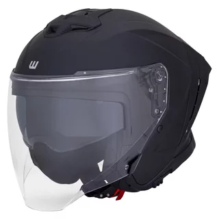 Motoros sisak W-TEC Voltik, aerodinamikusan kialakított héj, zárható szellőzőrendszer, Pinlock® 70 előkészítés, mikrometrikus csat zárással - matt fekete