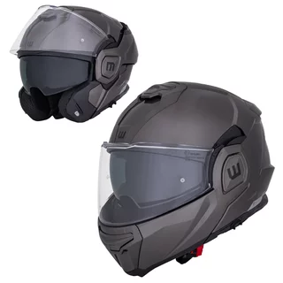 Felhajtható motoros bukósisak W-TEC Zoroz P/J, zárható szellőzőrendszer, fém reteszelő mechanizmus, Pinlock® 70 előkészítés