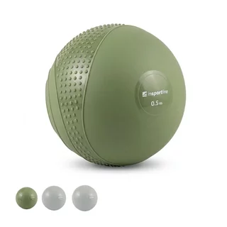 Mini medicinlabda inSPORTline Sendelar 10,5cm/0,5kg, csúszásgátló elemek, strapabíró szerkezet, gumírozott hatású PVC felület, könnyű kezelhetőség