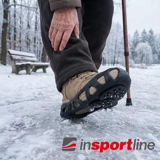Csúszásgátló cipőre inSPORTline Niseko, 5 mm tüskék, alkalmas csúszós felületekre, gyors felhúzás