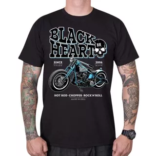 Póló BLACK HEART Blue Bobber - fekete