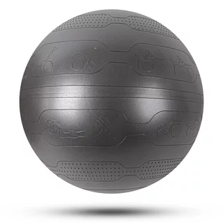 Gimnasztikai labda inSPORTline Stretch Ball 65 cm, masszázs nyúlványok, csúszásmentes, kézi pumpa, tartós PVC anyag