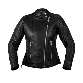 Női bőr motoros kabát W-TEC Mantura - sötét barna