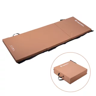 Összehajtható gimnasztikai szőnyeg inSPORTline Trifold 180x60x5 cm - barna