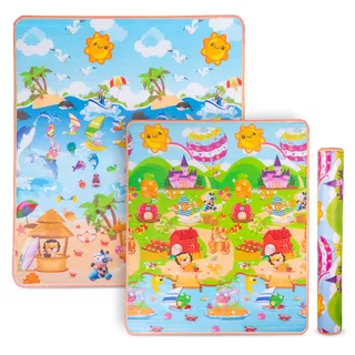 Feltekerhető gyerekszőnyeg inSPORTline Lhotino 150x180x1,5 cm - Állatok a tengerparton