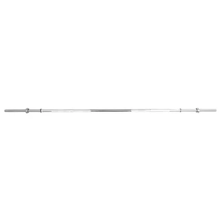 Súlyemelő rúd inSPORTline Welerty egyenes 220cm/30mm menettel és hüvelyekkel, kiváló minőségű acél rúd, csúszásmentes fogantyúk