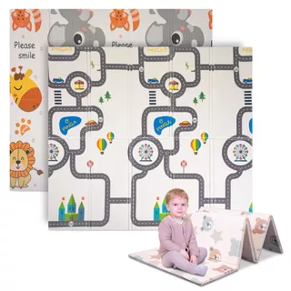 Összecsukható baba matrac inSPORTline Michlino 150x180x1,2 cm - Királyi szafari