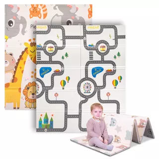 Összehajtható gyerek szőnyeg inSPORTline Michlino 180x160x1,2 cm - Királyi szafari