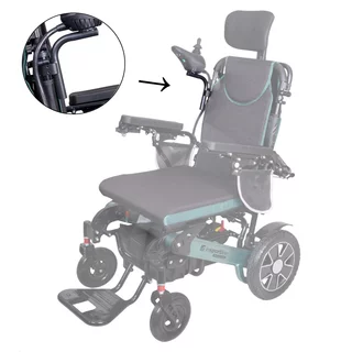 Joystick tartó inSPORTline kerekesszékhez, könnyen felszerelhető bilincsekkel, hátulról történő könnyű kezelés