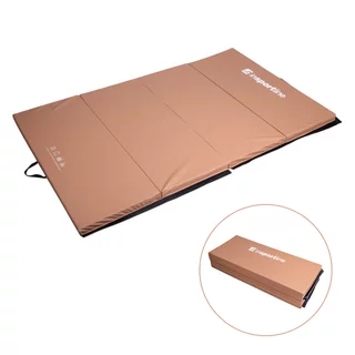 Összehajtható gimnasztikai szőnyeg inSPORTline Kvadfold 200x120x5 cm - barna