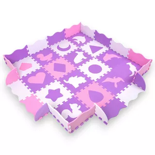 Habszivacs puzzle szőnyeg védőfallal inSPORTline Burgino 30,5x30,5x1 cm, 36 db