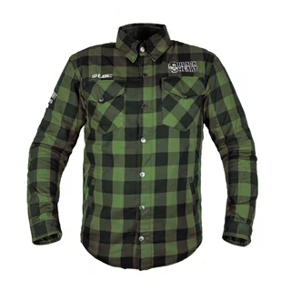 Motoros ing W-TEC Black Heart Rattlesneak - zöld-fekete kockás