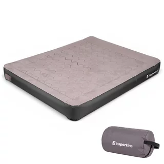 Kétszemélyes felfújható matrac inSPORTline Valkon Duo 192×151×22 cm beépített elektromos pumpával, egyszerű felfújás/leeresztés, Li-ion akkumulátor