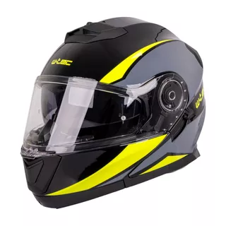 Flip-up bukósisak W-TEC Banelmeda - szürke-fekete-fluo sárga