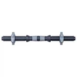 Egykezes súlyzórúd inSPORTline Plafor 41cm/30mm műanyag, menetes, szorítókkal, csúszásmentes fogantyú