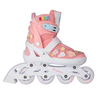 Állítható görkorcsolya inSPORTline Labelo, Comfort Fit és Safety Ankle technológia, kombinált rögzítési rendszer,  állítható vázméret, PU gumi