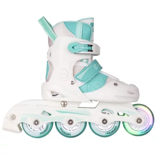 Gyerek görkorcsolya inSPORTline Tealero első LED kerekekkel, Microlock csat, AdjusTouch, Safety Ankle, Comfort Fit