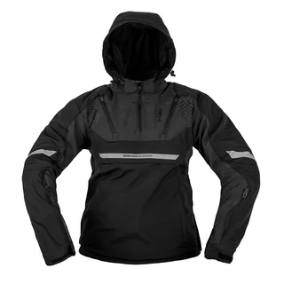 Férfi softshell motoros kabát W-TEC Annorack, AirVent szellőzés, visionight fényvisszaverő elemek, kivehető CE-védők - fekete