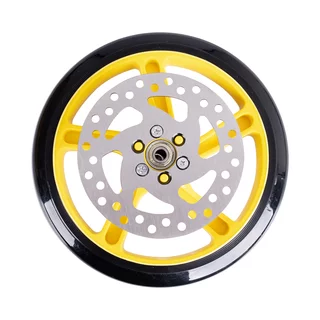 Pótkerék féktárcsával Discola rollerre 200x40mm - sárga