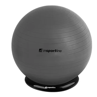 Gimnasztikai labda inSPORTline Top Ball 75 cm labdatalppal - szürke