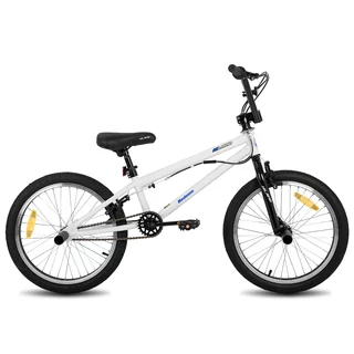 BMX kerékpár Hiland Redeem 20", 12,82 kg, ergonomikus nyereg, Hi-Ten acél alkatrészek,  U-fék rendszer, 20 × 2,125" méretű széles gumiabroncsok - fehér