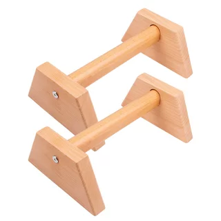 Fából készült fekvőtámasz markolat inSPORTline Gripolix 30 cm, robusztus szerkezet, könnyű összeszerelés, csúszásmentes gumibevonat az alján