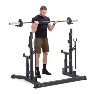 Erősítő bench press állvány inSPORTline X-NT CR20 IPF Combo Rack, biztonsági karok, tartós acélszerkezet, gumírozott lábak, praktikus emelők