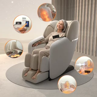 Masszázsfotel inSPORTline Modenico, kihúzható lábtartó, vezérlő LCDkijelzővel, 18 előre beállított program, Bluetooth hangszórók, Zero Gravity pozíció