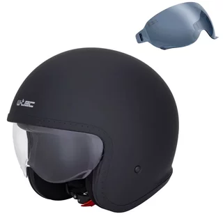 Motoros sisak W-TEC Valkorne Noir, gyorsrögzítő csat, kivehető és mosható bélés, ECE 22.06 jóváhagyás