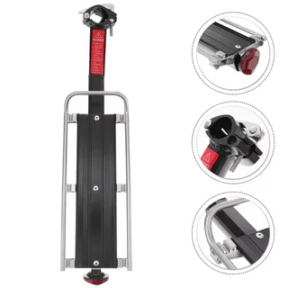 Kerékpár csomagtartó inSPORTline ISL Natakar, gyorskioldó csattal rögzíthető, gumiszalag a teher rögzítéséhez, hátsó fényvisszaverő tartozék