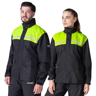 Motoros esőkabát W-TEC Rinstop, állítható ujjak, összehajtható, kopásálló, húzózsinór, Visionight fényvisszaverő elemek