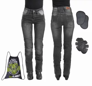 Női motoros farmer W-TEC Panimali - fekete