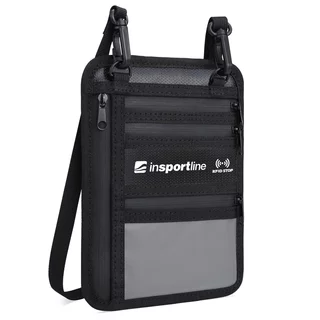Utazó pénztárca inSPORTline Tahopa 14,5x19,5 cm RFID védelemmel, praktikus karabiner, átlátszó zseb, kompakt kialakítás, strapabíró anyag