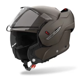 Felnyitható bukósisak AIROH MATHISSE 2 Color P/J bronz matt, állnyitó gomb, Airoh Sliding Net, napellenző, bluetooth-előkészítés, pinlock fólia