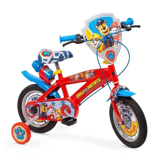Gyermek kerékpár Toimsa Paw Patrol Boy 14", egyensúlyozó kerekek, palack tartó, első féknyereg és a hátsó dobfék, 4-6 éves gyermekek számára
