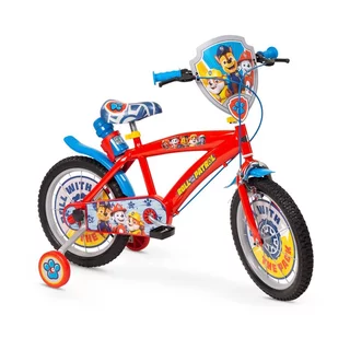 Gyermek kerékpár Toimsa Paw Patrol Boy 16", egyensúlyozó kerekek, palack tartó, első féknyereg és a hátsó dobfék, 5 éves vagy annál idősebb gyermekek