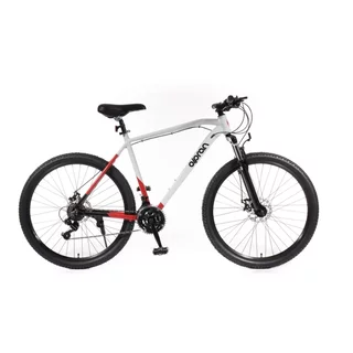 Mountain bike Olpran CANIS 27,5", 18 sebességes Shimano hajtás, könnyű alumínium váz, széles áttételtartomány, kiváló stabilitás,zökkenőmentes haladás - szürke/sötétpiros