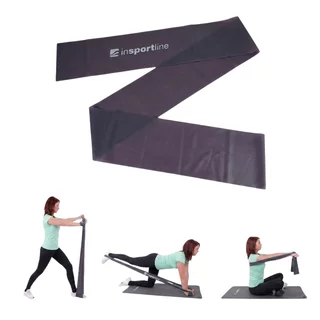 Fitnesz gumiszalag inSPORTline Clingy 170cm/5,5 kg lila, széles körű felhasználási és rögzítési lehetőség, folyamatos ellenállás, nedvességállóság