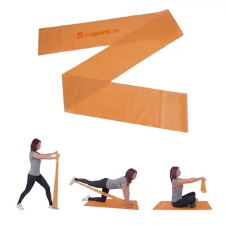 Fitnesz gumiszalag inSPORTline Clingy 170cm/2 kg narancs, széles körű felhasználási és rögzítési lehetőség, folyamatos ellenállás, nedvességállóság