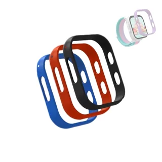 Csere szilikon keret inSPORTline Cubbio okosórához 3 db, kellemes és kényelmes anyag, ellenáll a mindennapi kalandoknak, stílusos dizájn - fekete-kék-sárga