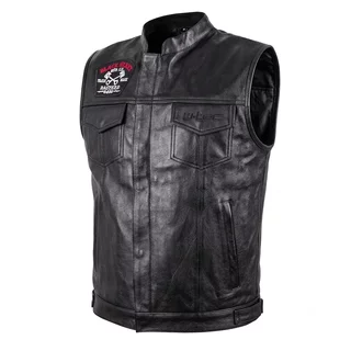 Motoros mellény W-TEC Black Heart Rumbler II, stílusos elemek, rugalmas anyag, oldalsó pántok patentokkal - fekete