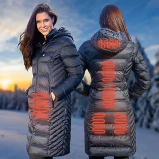 Fűthető női kabát inSPORTline WARMatera - fekete