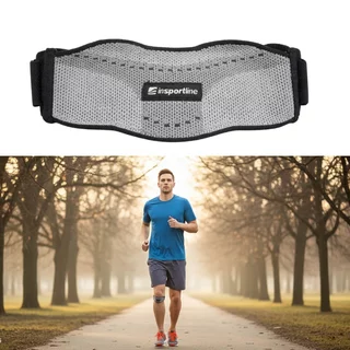 Szilikonos patella bandázs inSPORTline Neekono, légáteresztő anyag, kiváló minőségű tépőzár, anatómiai formázás, rezgéselnyelés