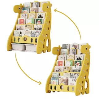 Gyerek könyvespolc inSPORTline Girafondo - sárga