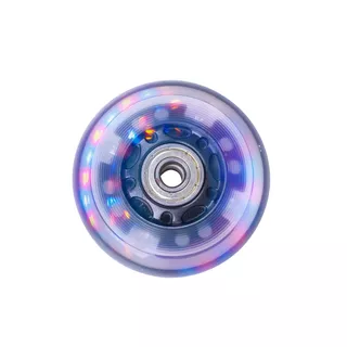 Világító kerék inline görkorcsolyára PU 64*24 mm  ABEC 5 csapágyak - fekete