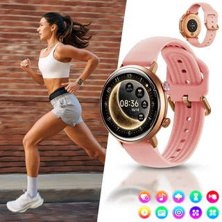 Okosóra inSPORTline Manzon, tartós fémtest, AMOLED kijelző, alkalmas úszáshoz, cserélhető szíj