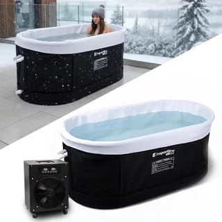 Hordozható edzőkád inSPORTline FrostPeace hőszabályozó rendszerrel, ózonos fertőtlenítés, jég- és melegfürdő opció, alkalmazáshoz való csatlakozás