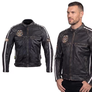 Férfi motoros bőrkabát W-TEC Sheawen Vintage