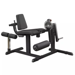 Ülő lábnyújtó- és lábhajlítógép fekete Body-Solid GCEC340, S kategória, 44 kg, DuraFirm párnák