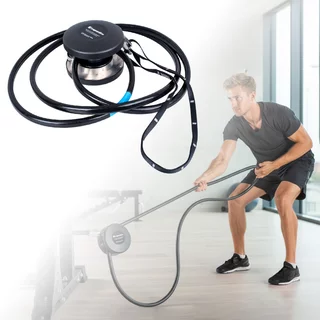 Végtelen kötél inSPORTline Endlesso Pro, 6 terhelési szint, folyamatos kötélmozgató rendszer, függesztőszíj, csavaros karabiner, max. terhelés 150 kg